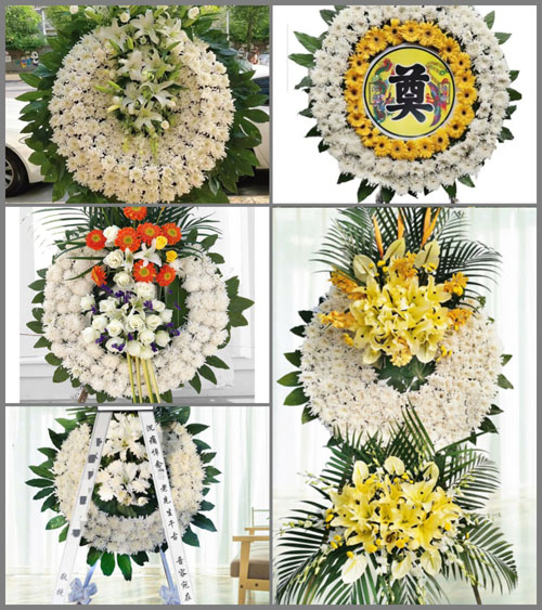 湖北孝感市大悟县三里镇红山村花圈速递